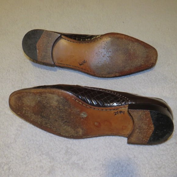 Mauri Brown Alligator Broguing Spectator Loafer Flats 9.5 M main image 11